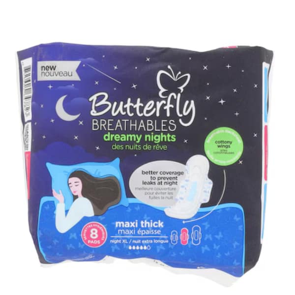 Butterfly Pads Dreamy Nights Maxi Thick Extra Long Cottony Wings